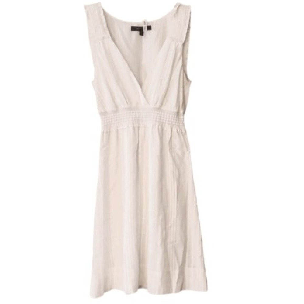 BCBGMAXAZRIA Womans Silk‎ Blend White Sleeveless Dress Size XS
